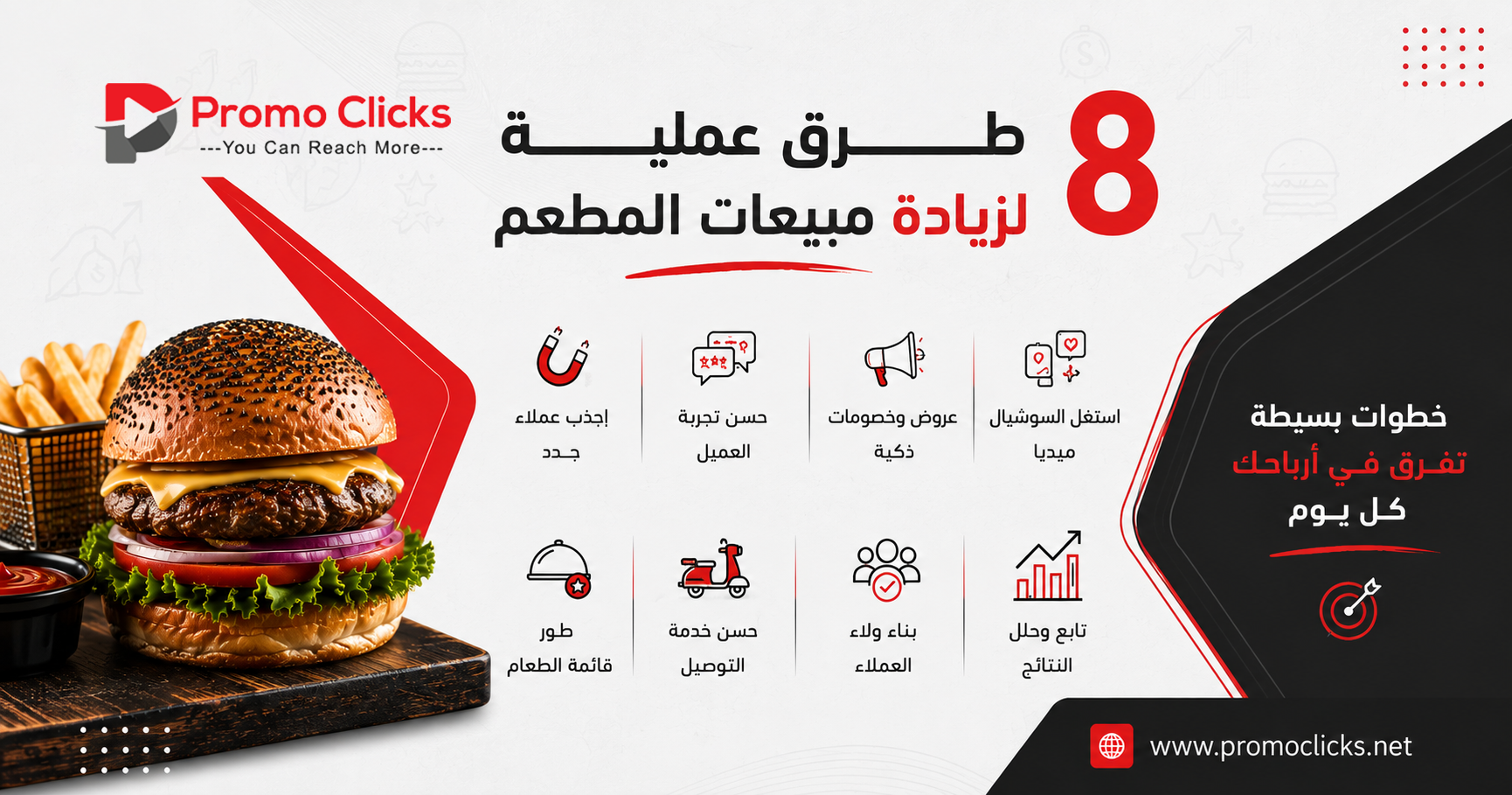 8 طرق عملية لزيادة مبيعات المطعم